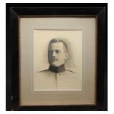 1919 Signed Portrait Drawing of Uniformed Man
