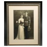 Framed Third Reich SS Wedding Portrait Photograph