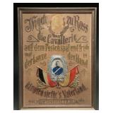 1912 German Cavalry Embroidered Portrait Plaque