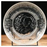 WWI Pressed Glass Plate With Imperial Portraits