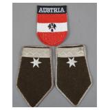 Austria Sleeve Shield and Shoulder Boards Group