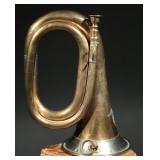 German WWII Brass Bugle with Eagle Emblem