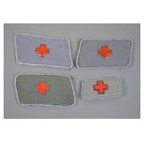 Four Third Reich German Red Cross Collar Tabs
