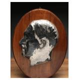 Silver-Finished Hitler Relief