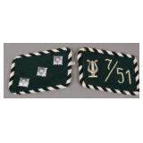 German Forestry Collar Tabs Pair with Rank Device