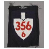 German WW2 Battalion 356 Cloth Sleeve Badge