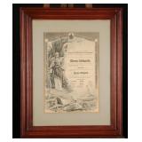 German Wilhelmshaven Honorary Certificate 1905