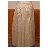 60s Tumbleweeds Gold Brocade Shimmer Maxi Skirt