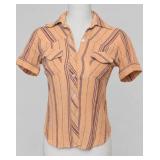 80s Short Sleeve Cotton Guaze Made In India Blouse
