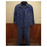 80s 90s Cotton Denim Blue 3 Piece Deadstock Set