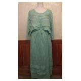 Papillon 80s90s Cotton Boho Embroidered Skirt Set