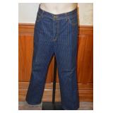 1980s Private Club Mens Pinstripe Jeans, 34x32