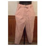 80s Pink Corduroy High Waist Pants by Stripes