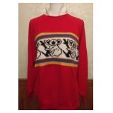 Heartland 80s Koala Knit Sweatshirt Red Womens M