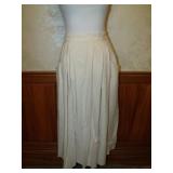 Naturette 80s Ivory Cotton/Silk Pleated Skirt