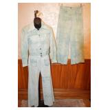 1970s Ladies Bronson Aqua Tie Dye 3 Piece Set - S