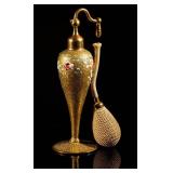 Vintage pre-50s DeVilbiss Floral Perfume Atomizer