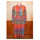 1980s Liz Claiborne Cotton Madras Skirt Set - S/M