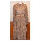 1970s Paisley Cotton-Poly 3 Piece Skirt Set - S/M