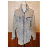 80s Acid Wash Denim Oversized Shirt by Together