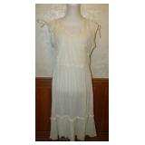 1980s All Cotton Indian Dress With Lace Bodice