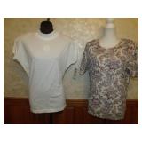 Two 80s Deadstock Cotton Tops, Size Large