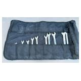Crescent Wrenches with Roll-Up Organizer
