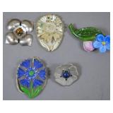 WWII German WHW Botanical Donation Badges (5)
