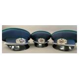 East German Border Troop Officer Caps (3)