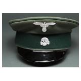 Post-War German BGS Cap with Added SS Insignia