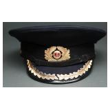 East German NVA Officer Visor Cap With Gold Oakle
