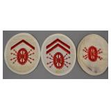 TENO Red-On-White Career Insignia Patch Group