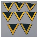 Eight German Uniform Chevron Insignia