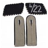 Waffen-SS Enlisted Shoulder Boards and Collar Tab