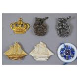 WWII German WHW Badges ï¿½ Mixed Materials (6)