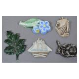 WWII German WHW Badges Lot: Porcelain, Ceramic, &