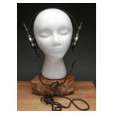 Early Bakelite Headphones With Two-Pin Plug