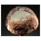 German WWII Era Fur and Wool Winter Hat
