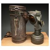 German WWII M38 Gas Mask With Metal Canister