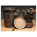 German WWI M1917 Gas Mask with Metal Canister
