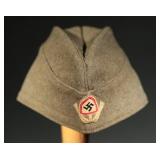 WWII German RAD Enlisted Side Cap with Depot