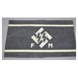 WWII German SS FM Armband with RZM Tag