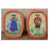 WHW Tirol and Kaernten Folk Figure Badges (Pair)