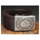 WWII German Luftwaffe Combat Belt and Buckle