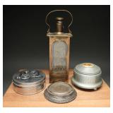 Musical Decanter & Metal Vanity Boxes (4)
