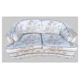 Glabman Paramount Curved Floral Upholstered Sofa