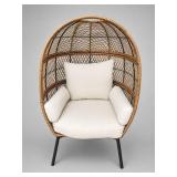 Like New Outdoor Rattan Egg Chair with Cushions