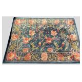 Large Blue Oriental Floral Design Rug