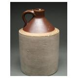 Two-Tone Stoneware Jug with Albany-Slip Glaze