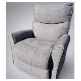 Grey Cloth Upholstered Recliner Chair